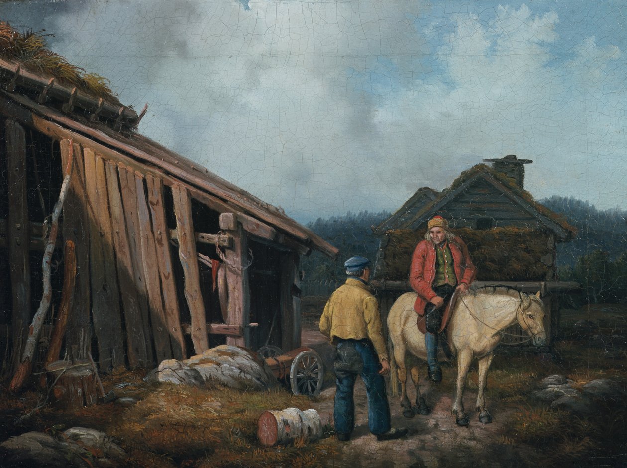 Uomo a cavallo da Knud Bergslien