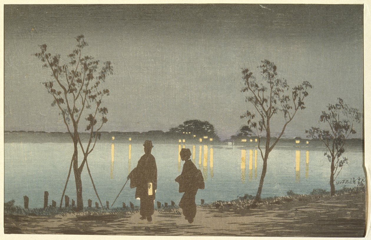Notte sul fiume Sumida da Kobayashi Kiyochika