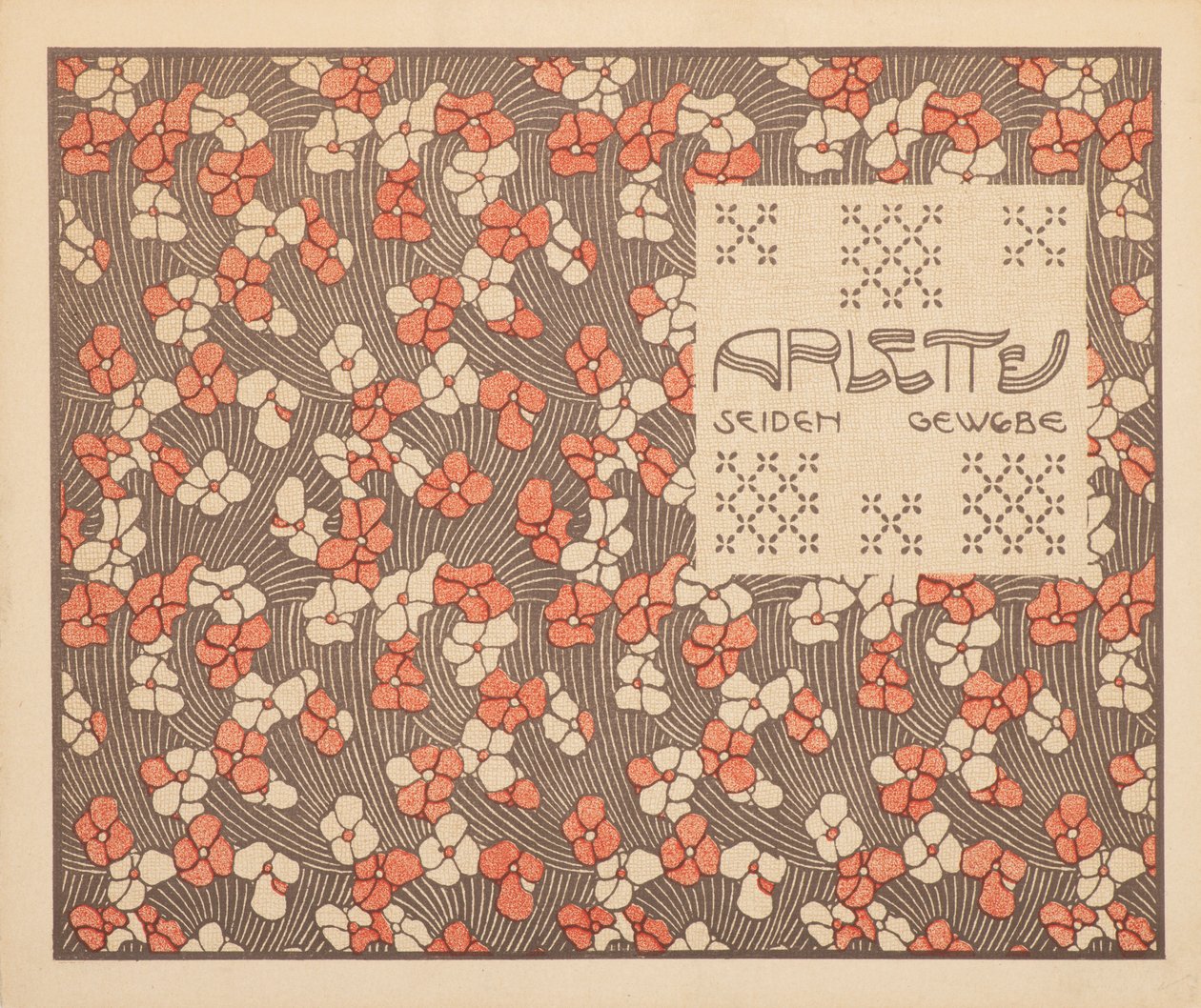 Tessuto di seta Arlette da Koloman Moser