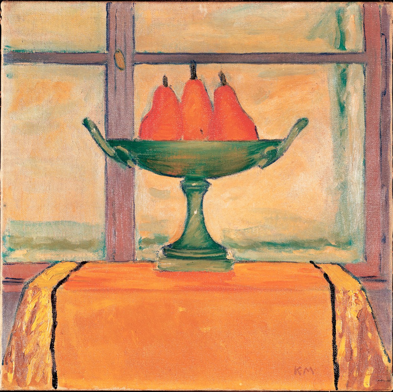 Früchtestilleben - Natura morta con frutta ... (olio su tela) da Koloman Moser