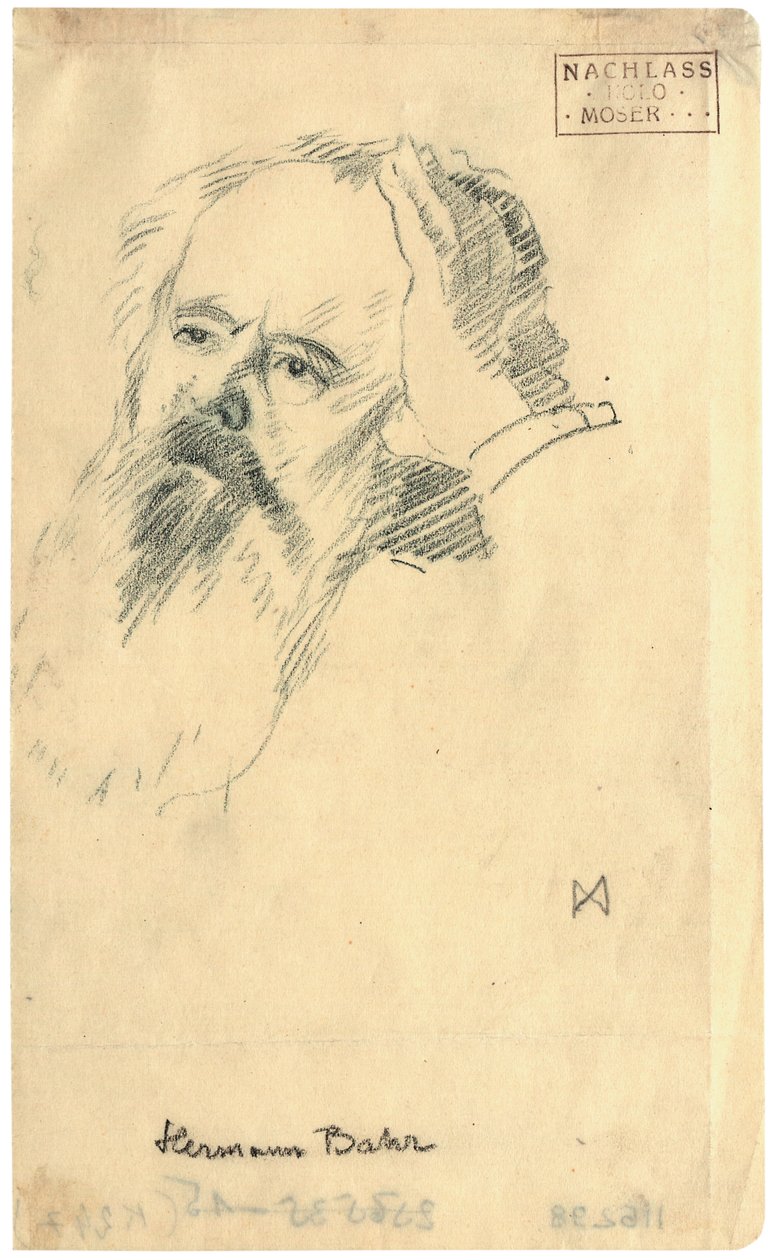 Ritratto di Hermann Bahr 1863-1934, ca 1904 da Koloman Moser