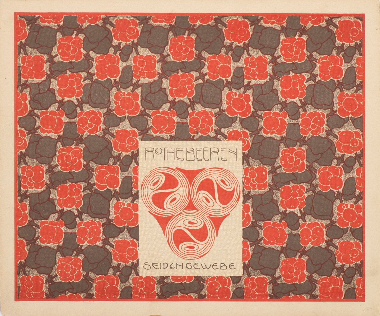 Tessuto di seta con bacche rosse, 1901 da Koloman Moser
