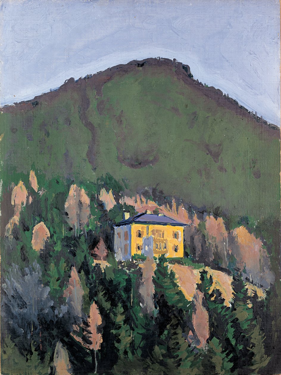 Villa Mautner Markhof am Semmering - Villa Mautner Markhof presso il Semmering ... (olio su tela) da Koloman Moser