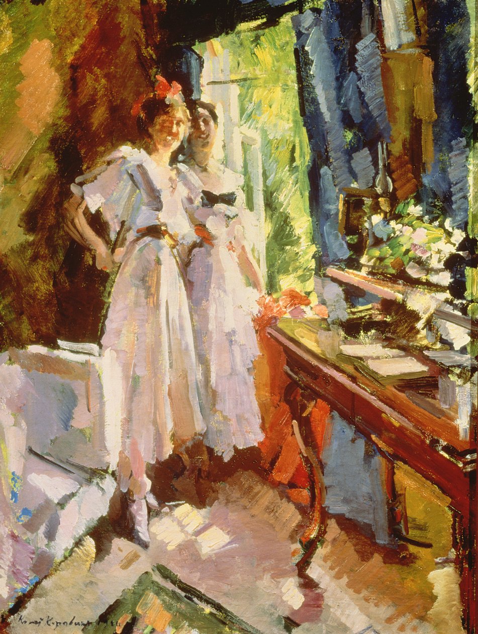 Alla finestra aperta, 1916 da Konstantin Alekseevich Korovin