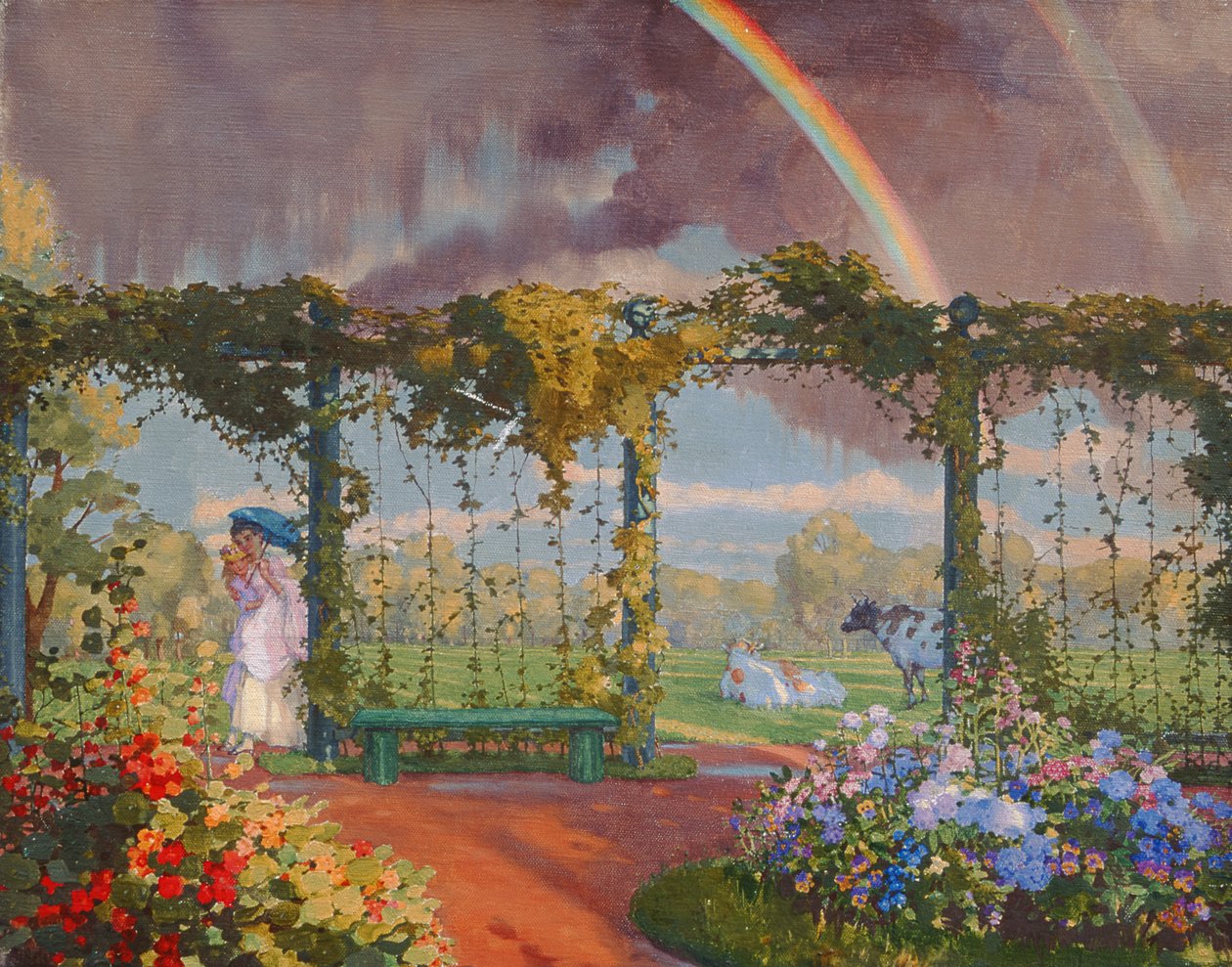 Paesaggio con arcobaleno, 1915 da Konstantin Andreevic Somov