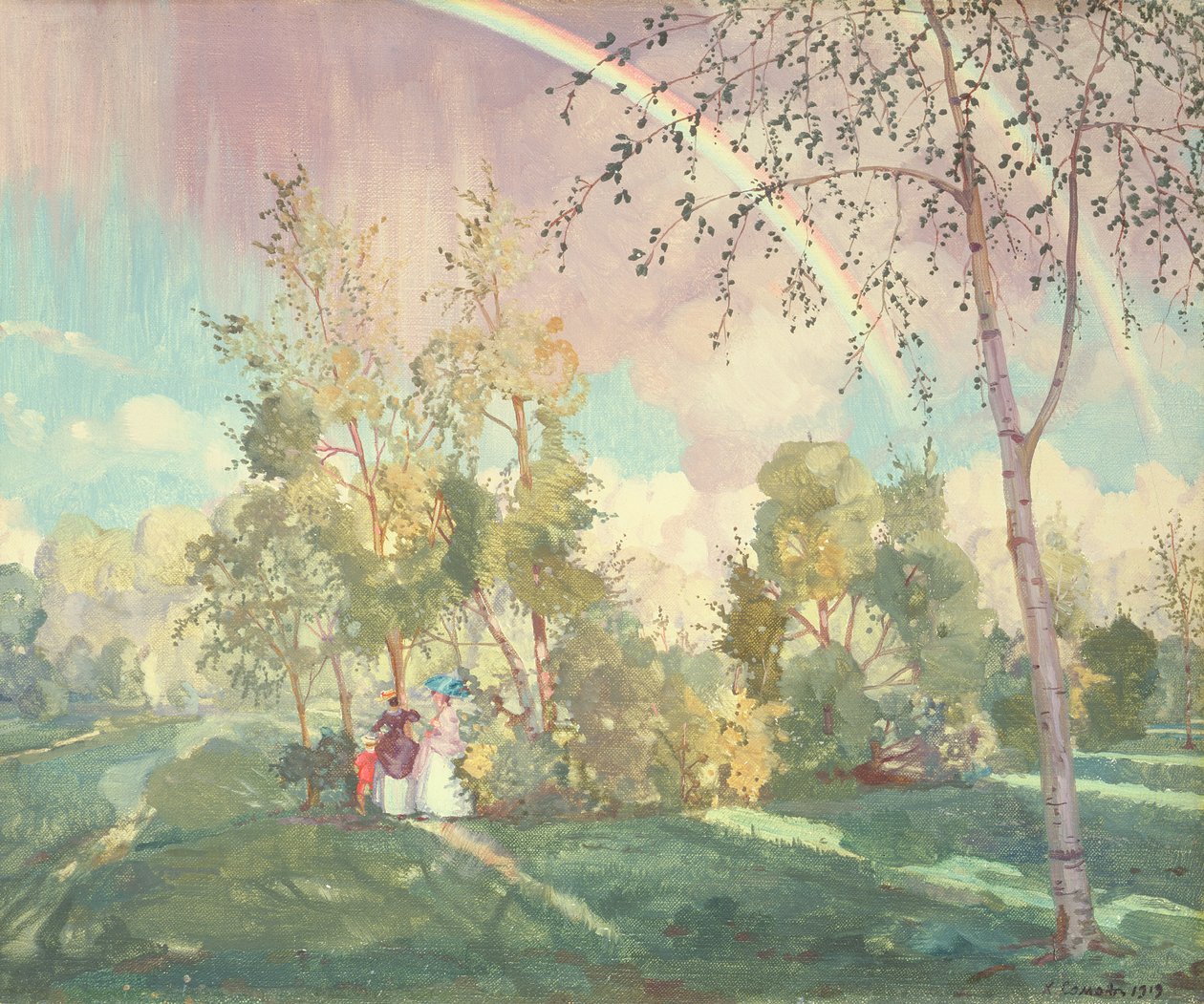 Paesaggio con arcobaleno, 1919 da Konstantin Andreevic Somov