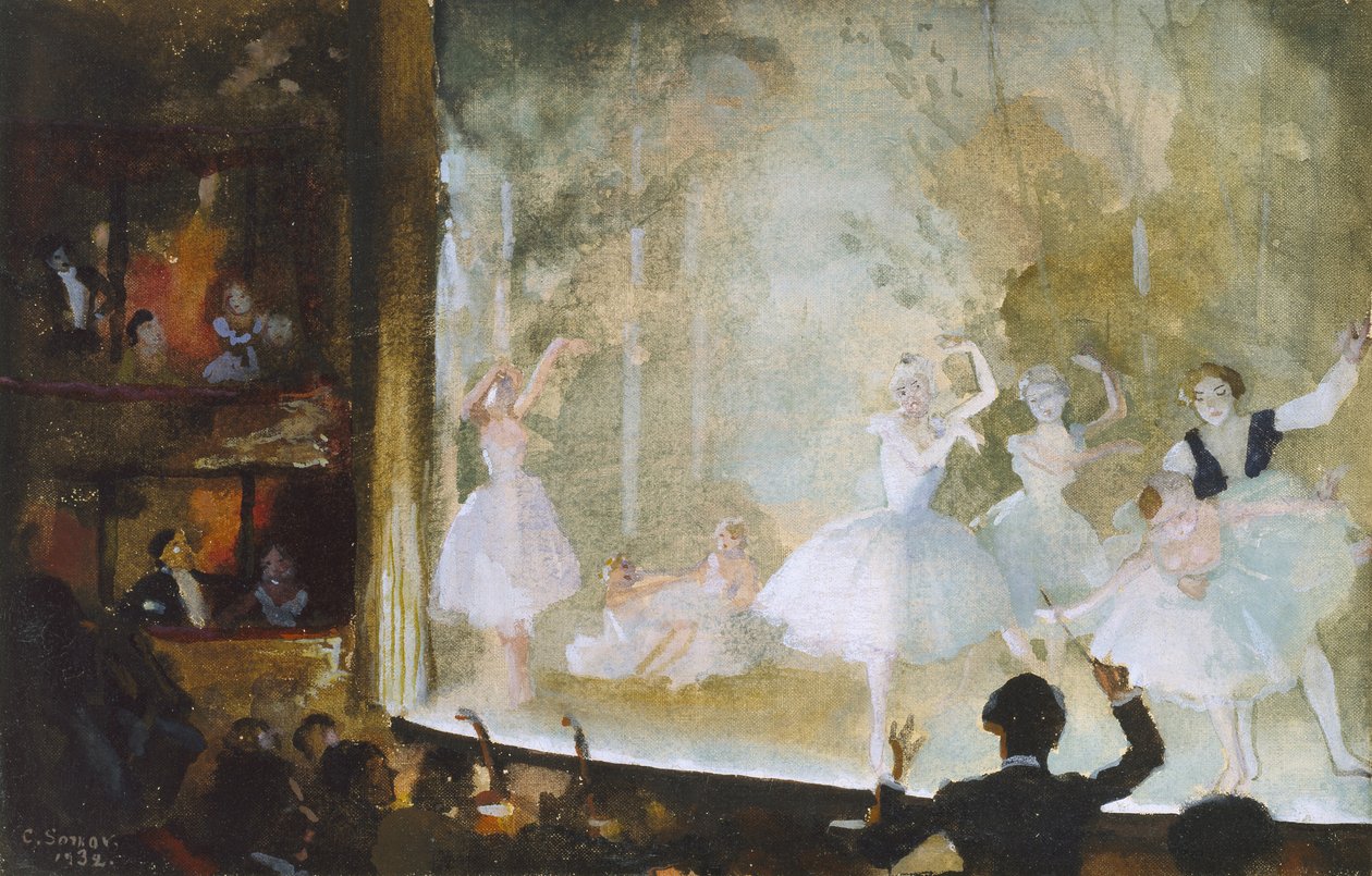 Balletto russo, Champs-Elysées: Les Sylphides, 1932 da Konstantin Andreevic Somov