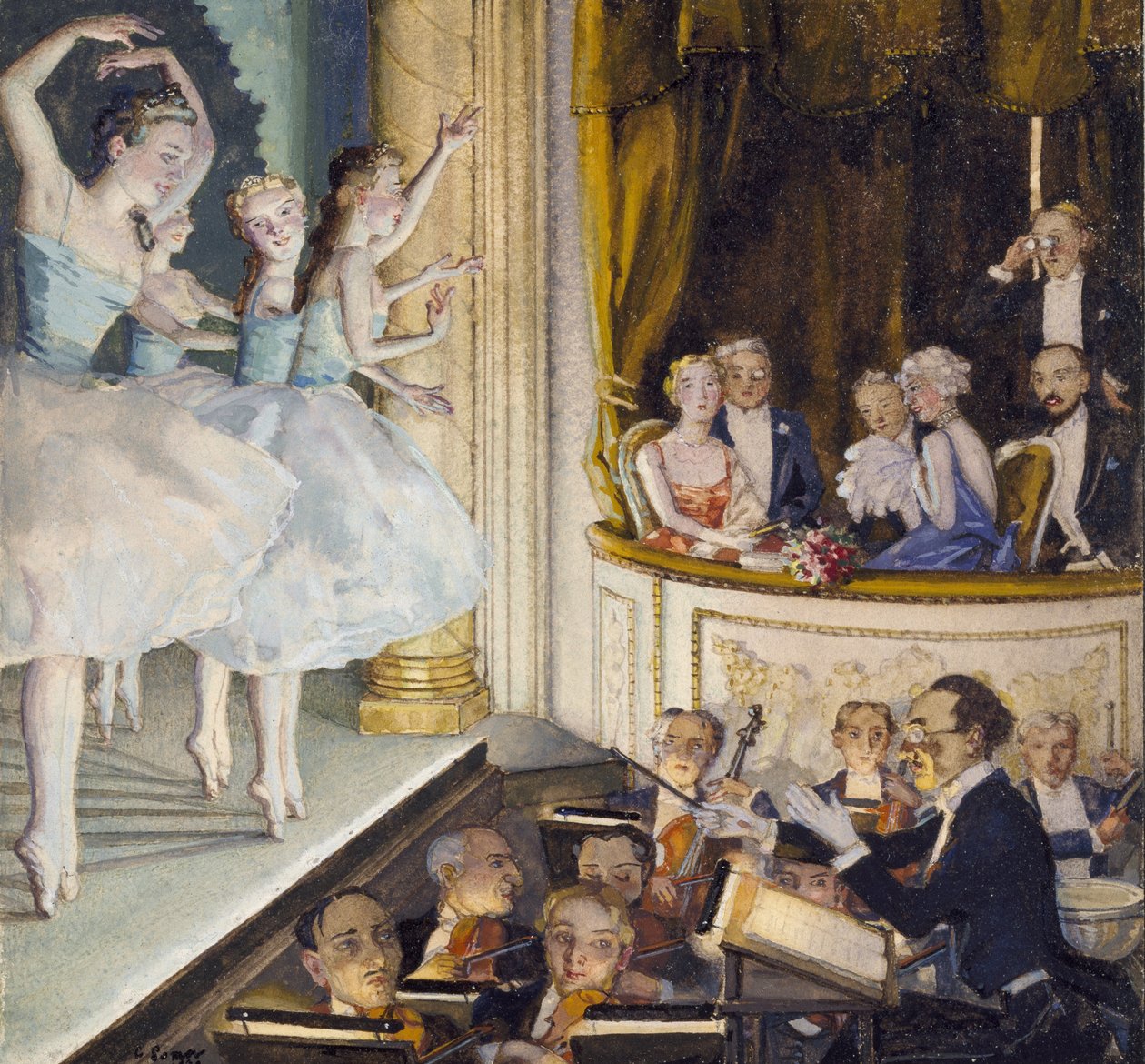 Balletto russo, 1930 da Konstantin Andreevic Somov