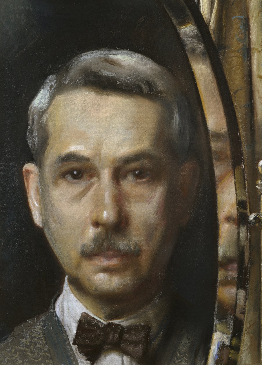 Autoritratto in uno specchio, 1928 da Konstantin Andreevic Somov