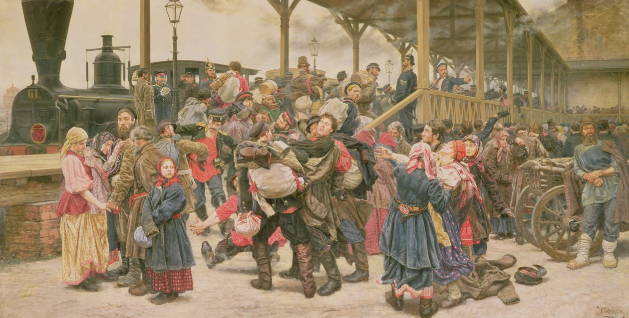 Partenza per la guerra, 1888 da Konstantin Apollonovich Savitsky