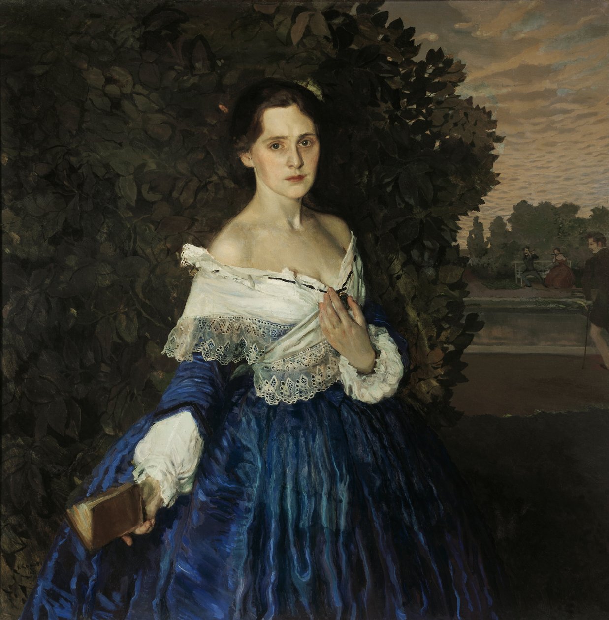 Signora in blu. Ritratto di Ye.M. Martynova da Konstantin Andreevic Somov