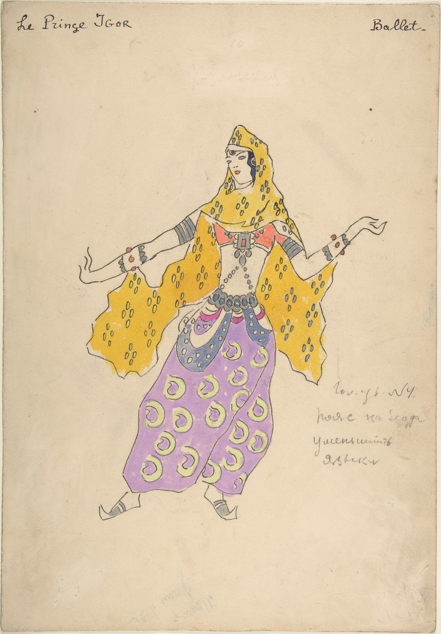 Ragazza polovtsiana. Costume per l