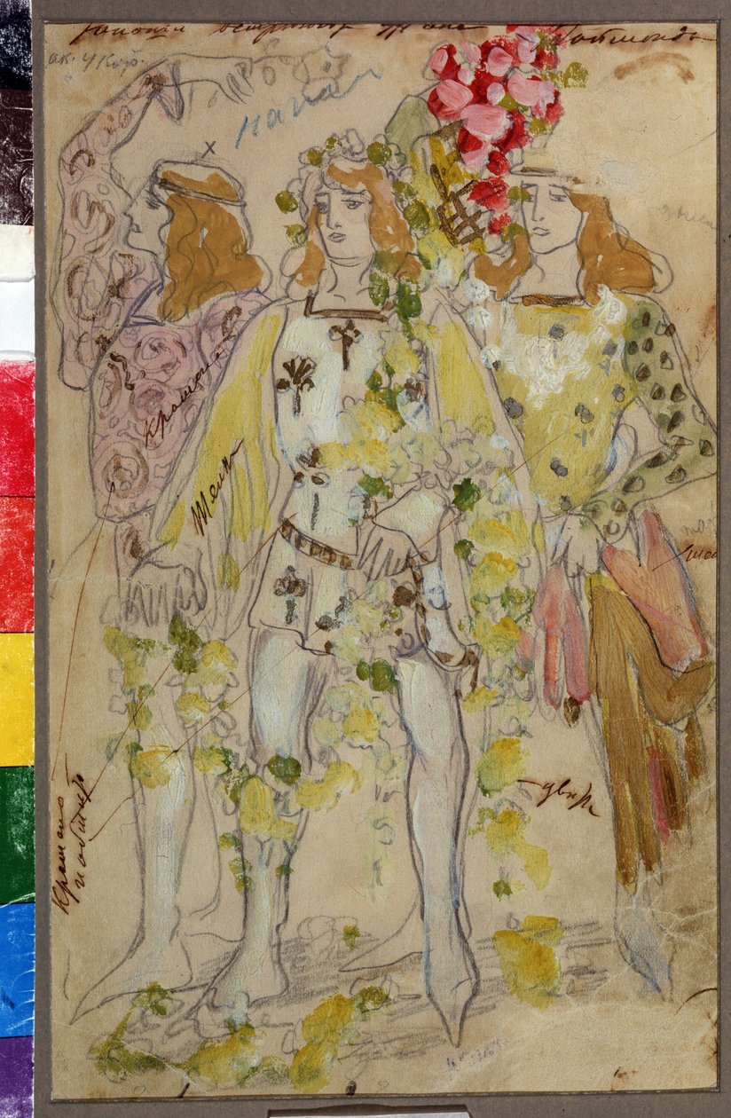 Progetto di costume per il balletto Raymonda di Alexander Glazunov da Konstantin Alekseevich Korovin