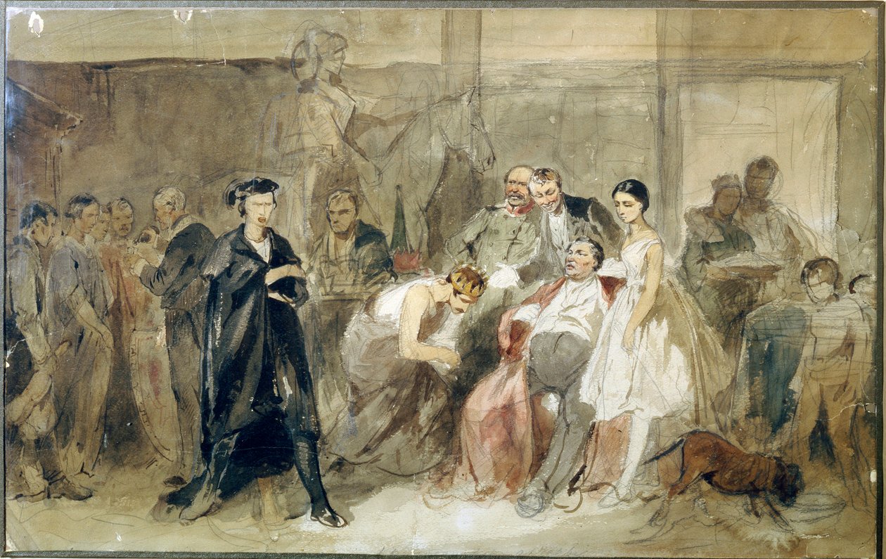 Dietro il sipario nel teatro dei servi da Konstantin Alexandrovich Trutovsky