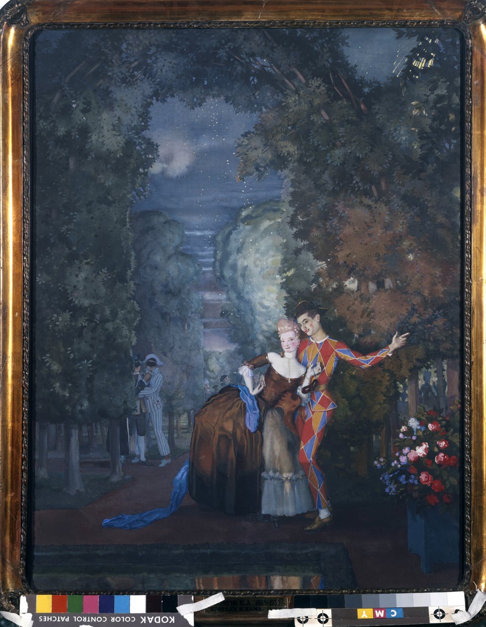Arlecchino e una signora, 1912 da Konstantin Andreevic Somov