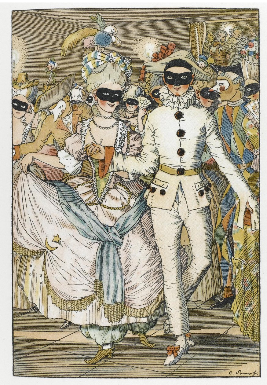 Illustrazione per il libro Le Livre de la Marquise da Konstantin Andreevic Somov