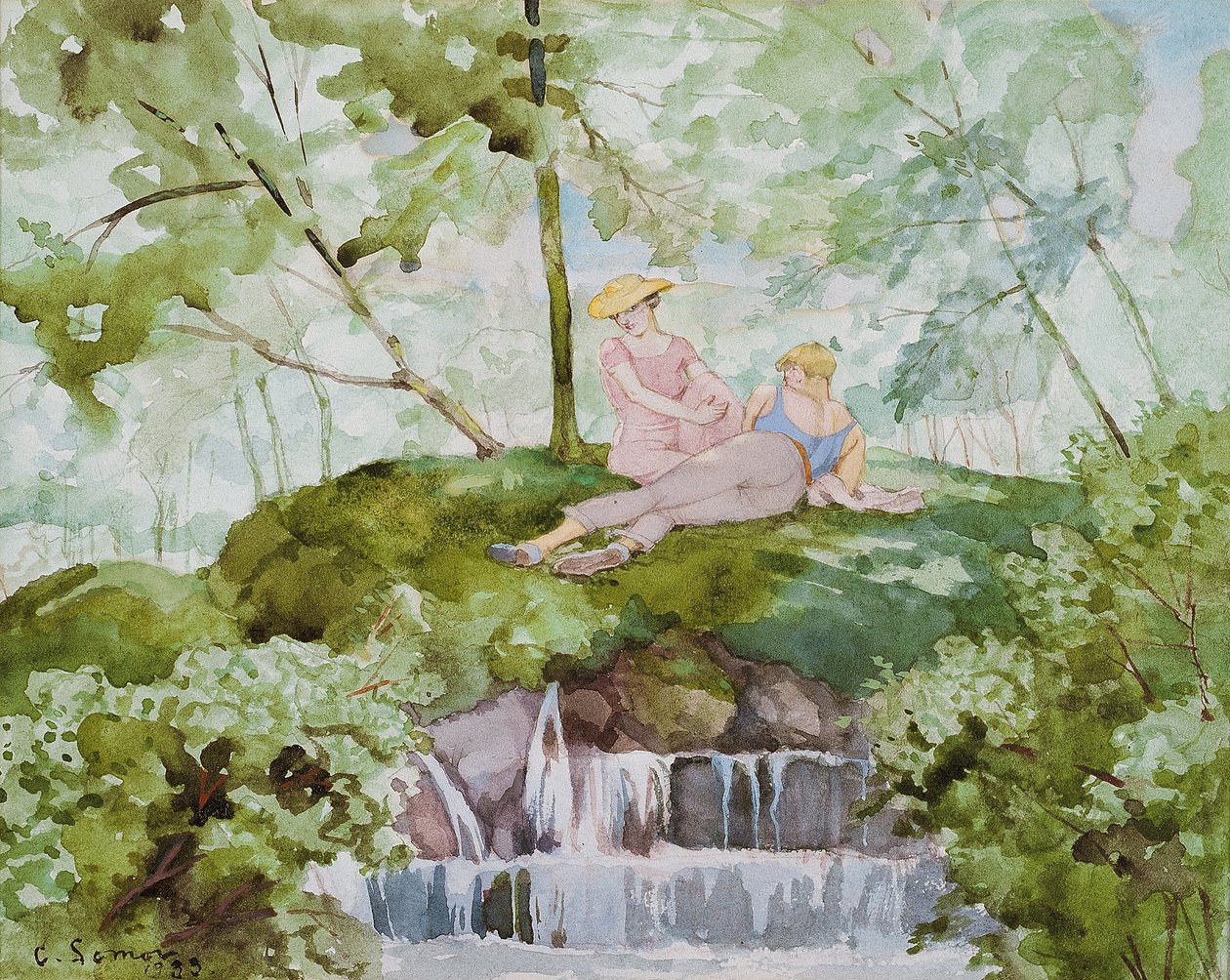 Amanti in un Paesaggio da Konstantin Andreevic Somov