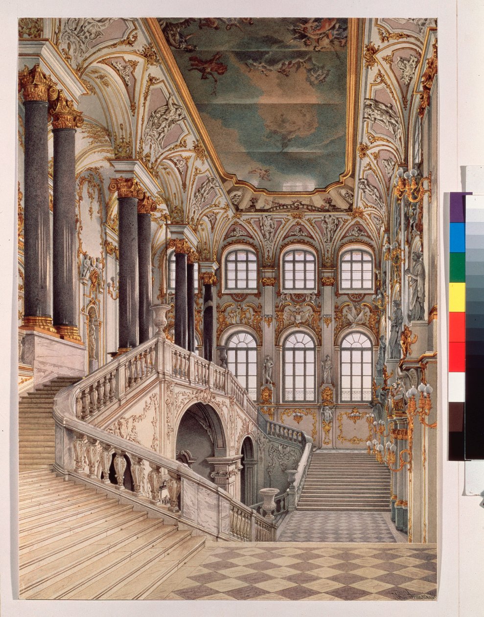 La grande scalinata del Palazzo d