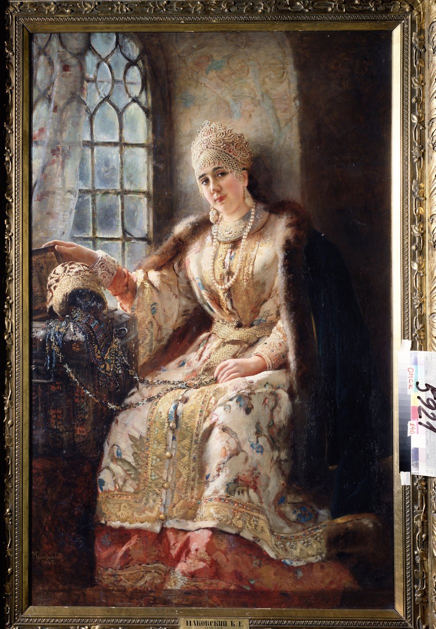 Donna Boyard alla finestra da Konstantin Egorovich Makovsky