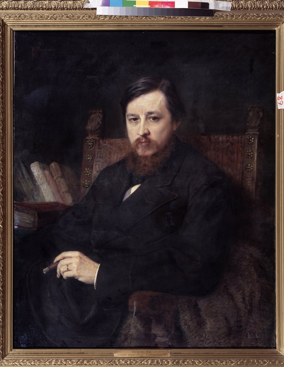 Ritratto del compositore Mikhail P. Azanchevsky da Konstantin Egorovich Makovsky