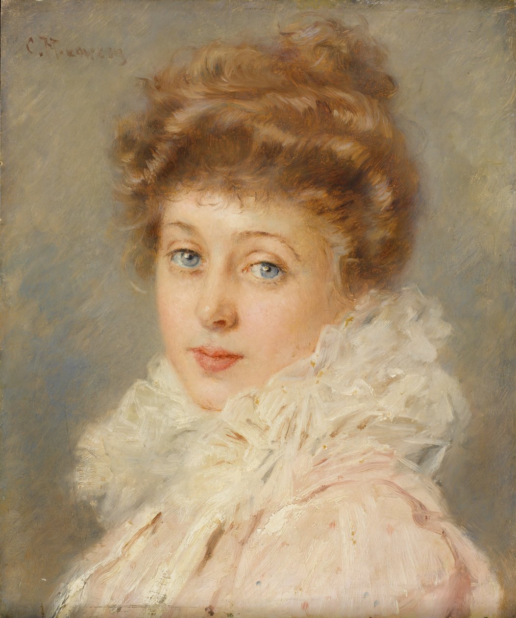 Ritratto di una donna elegante da Konstantin Egorovich Makovsky