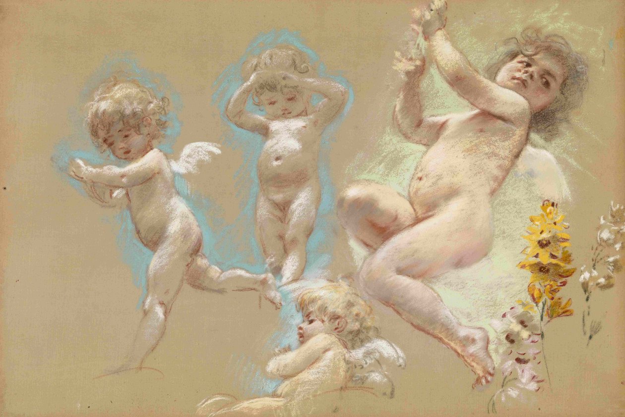 Putti. Decorazione interna della villa del Barone von Dervis a Pietroburgo da Konstantin Egorovich Makovsky