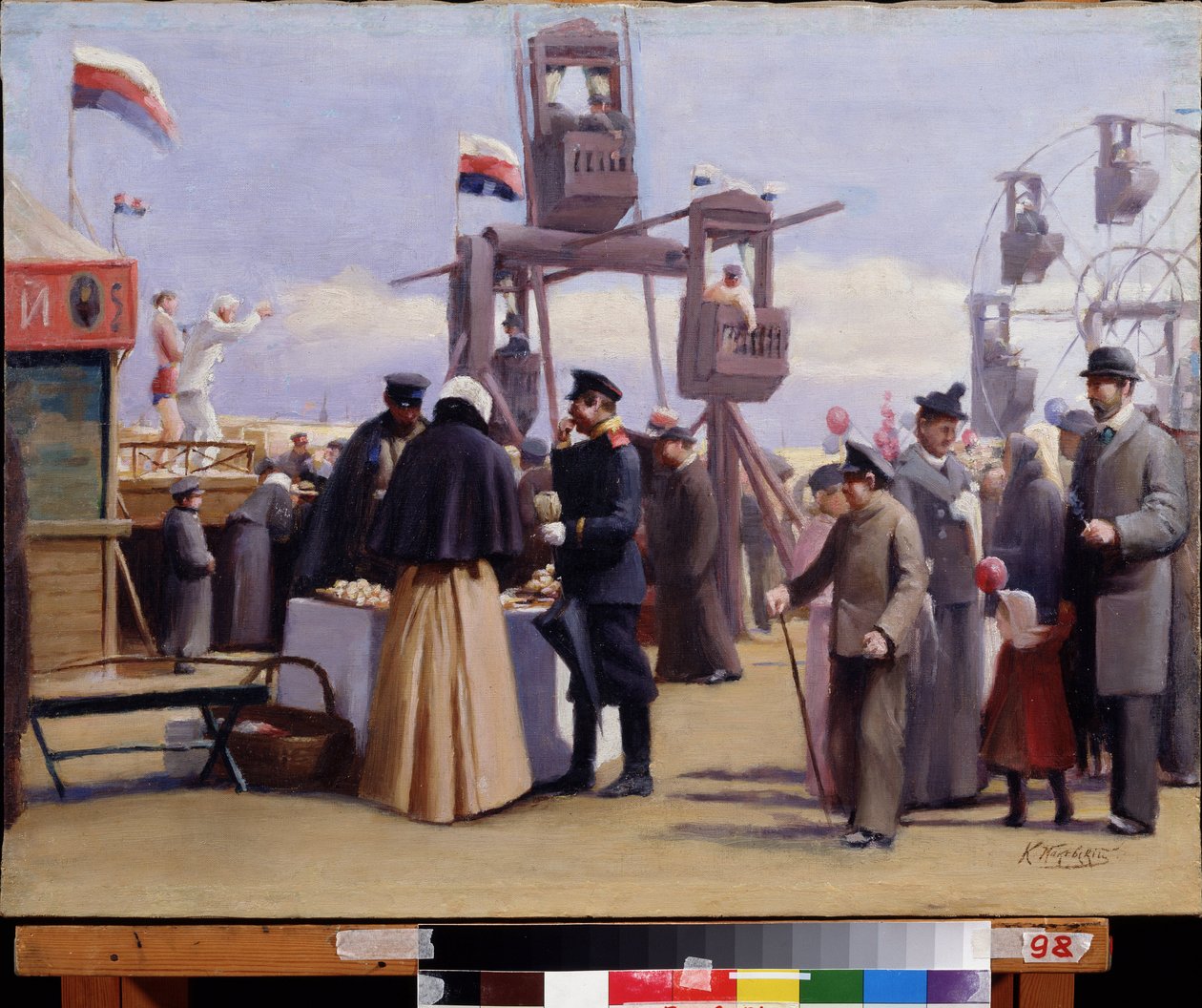 Stands della fiera di Mosca da Konstantin Egorovich Makovsky