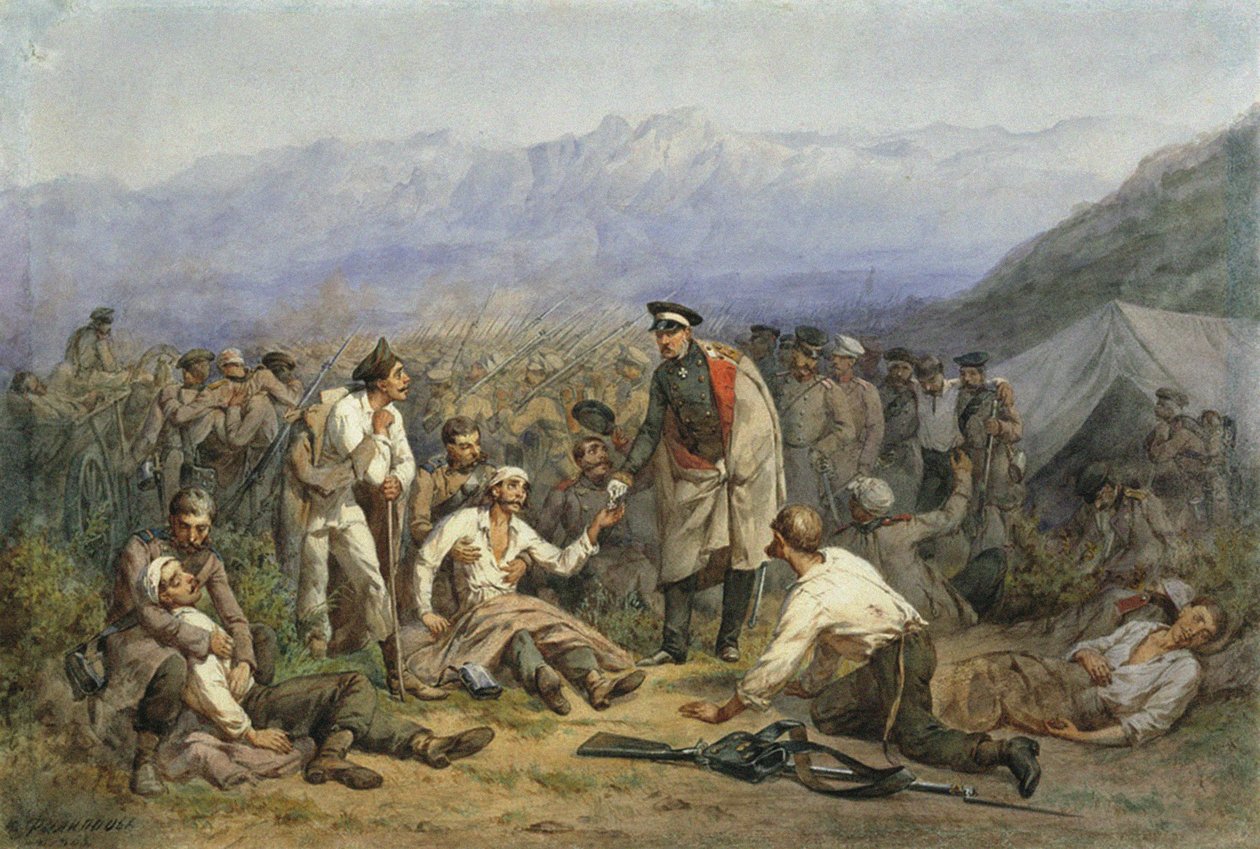 Dopo la battaglia. Scena dalla guerra di Crimea da Konstantin Nikolaevich Filippov