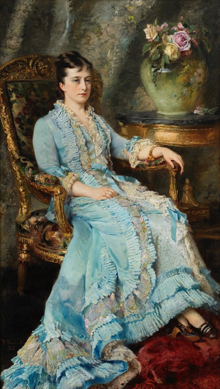 Ritratto della principessa Ekaterina Mikhailovna Dolgorukova 1847-1922, 1880 da Konstantin Yegorovich Makovsky