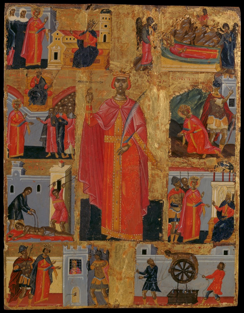 Santa Caterina e scene della sua vita da Konstantinos Tzanes