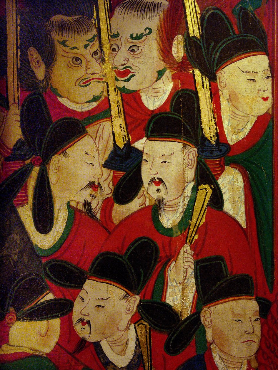 Dettaglio del ritratto del Sesto Re (Danjong) da Korean School