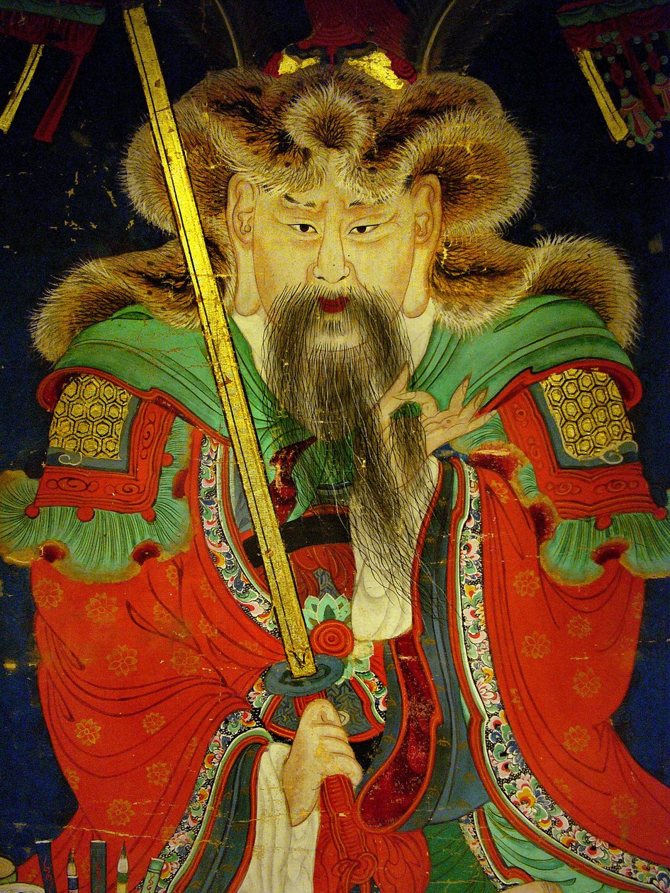 Dettaglio, ritratto del Decimo Re (Yeonsangun) da Korean School