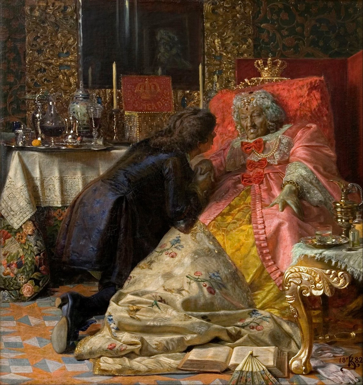Morte della regina Sophie Amalie da Kristian Zahrtmann