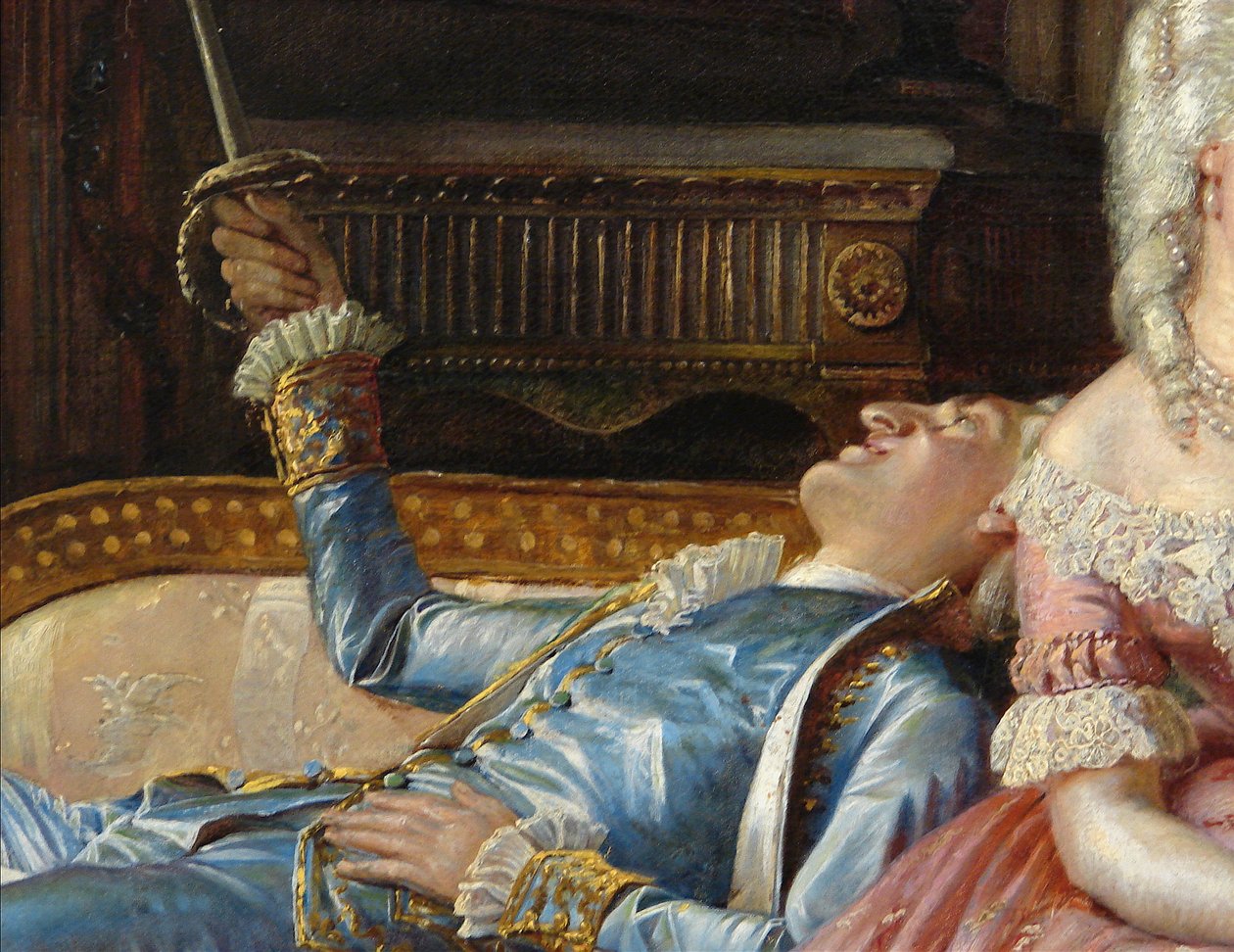 Scena dalla corte di Cristiano VII, (dettaglio) da Kristian Zahrtmann