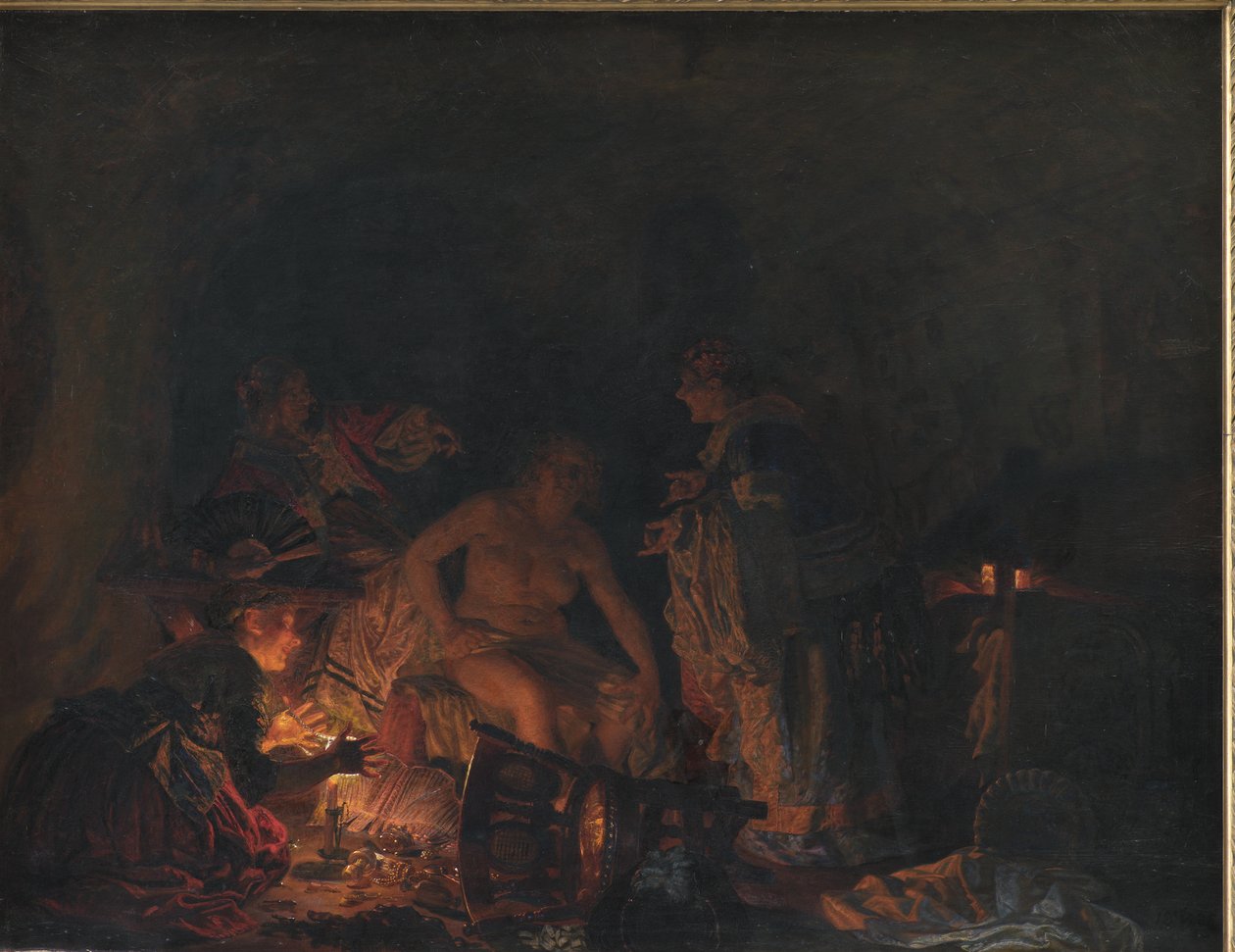 Leonora Christina esaminata in prigione da Kristian Zahrtmann