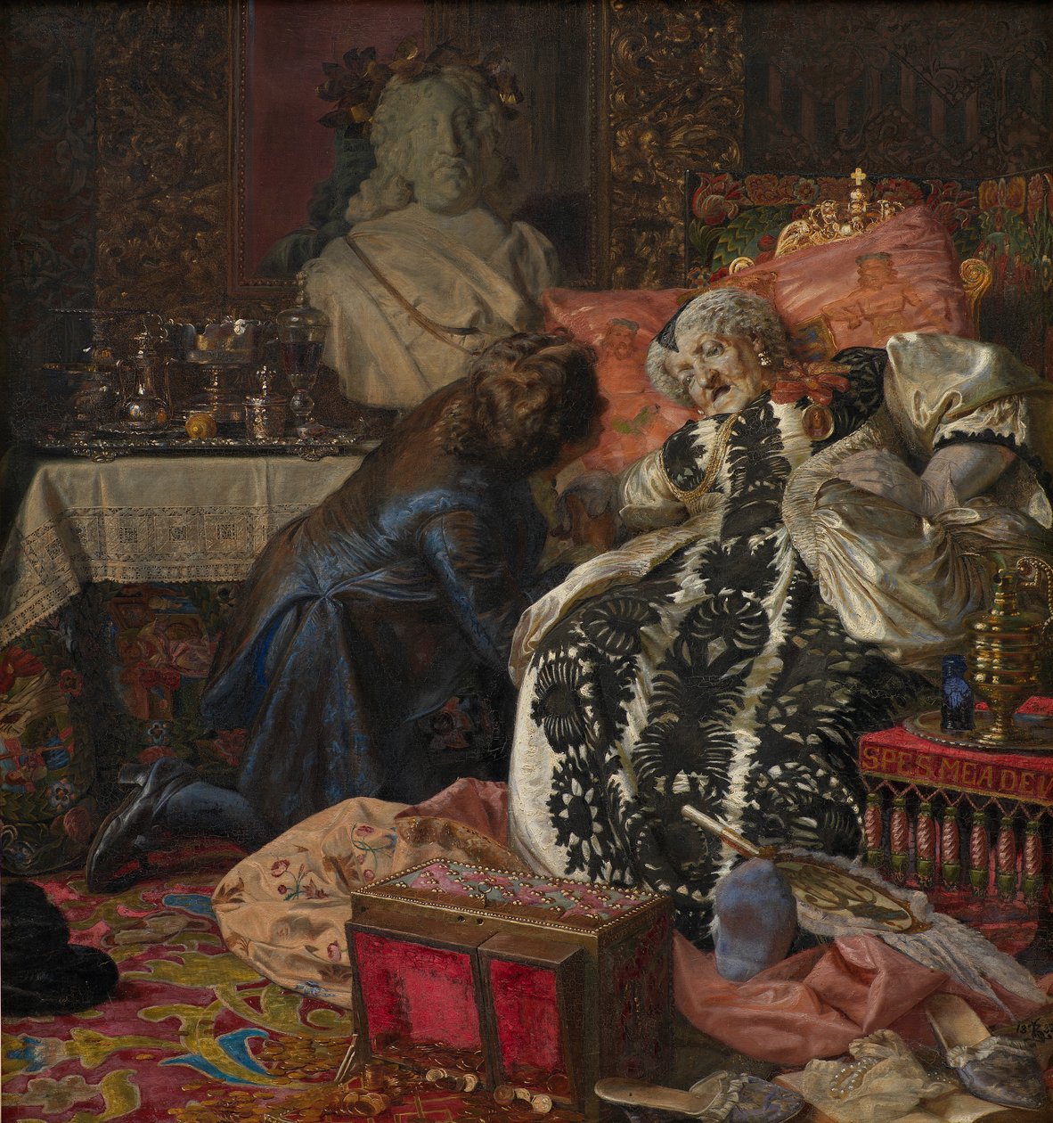 La morte della regina Sophie Amalie da Kristian Zahrtmann