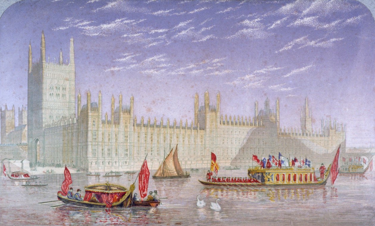 Il Palazzo di Westminster, Londra da Kronheim and Co