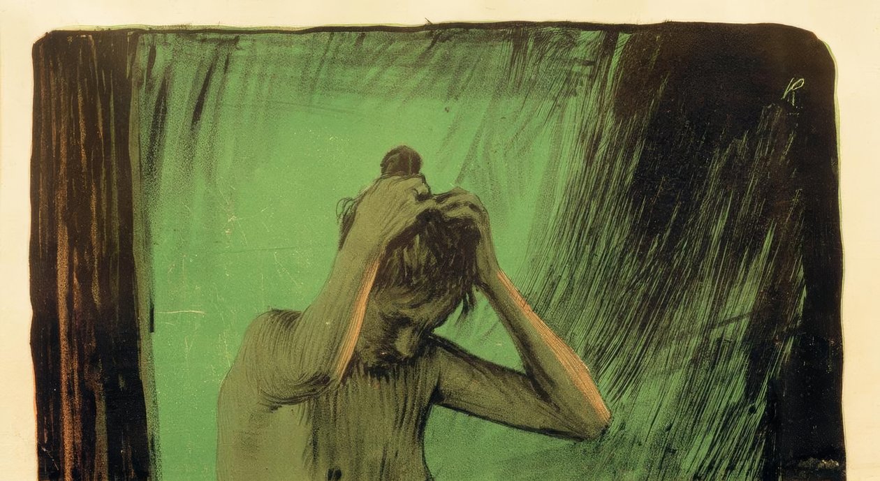 Donna che si sistema i capelli da Käthe Kollwitz