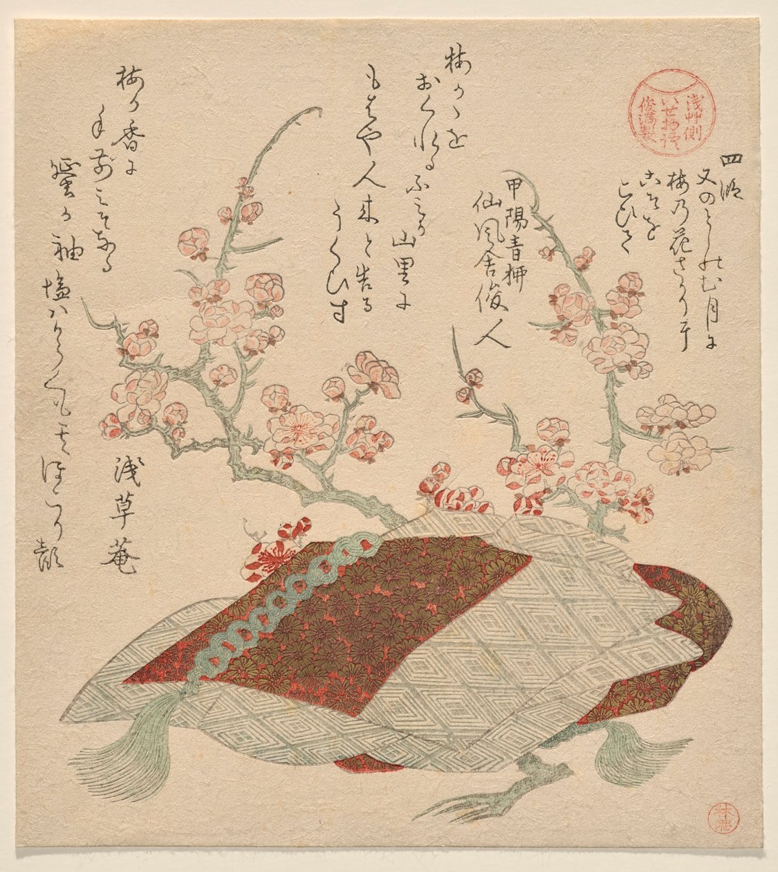 Capitolo IV: Una storia di solitudine romantica, dalla serie Racconti di Ise del gruppo di poesia Asakusa e Shunman da Kubo Shunman