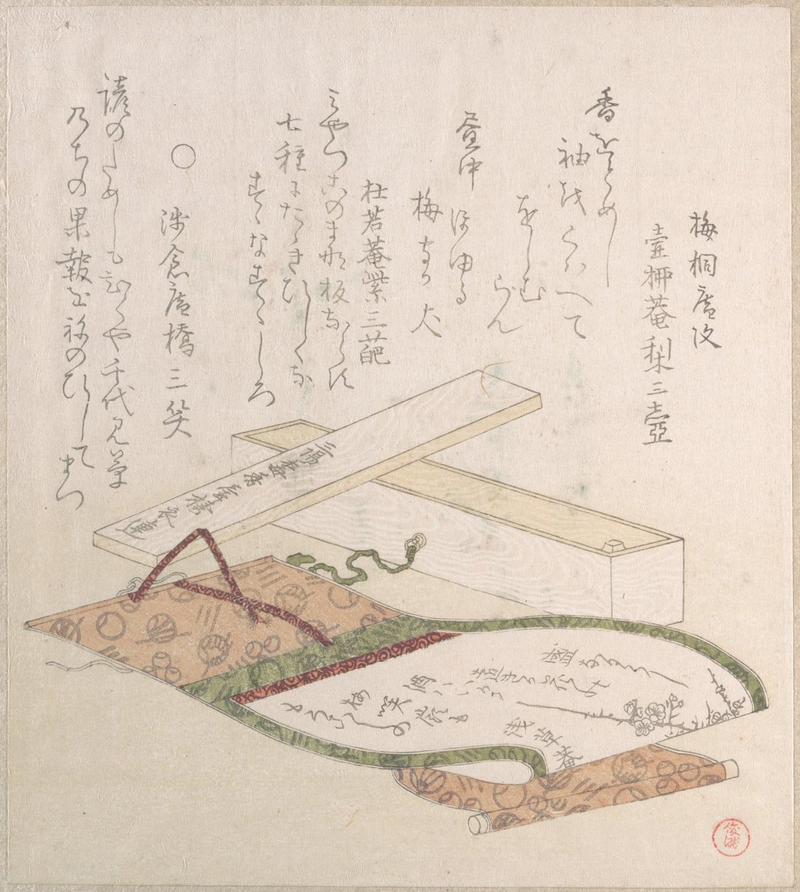 Kakemono e la sua scatola da Kubo Shunman