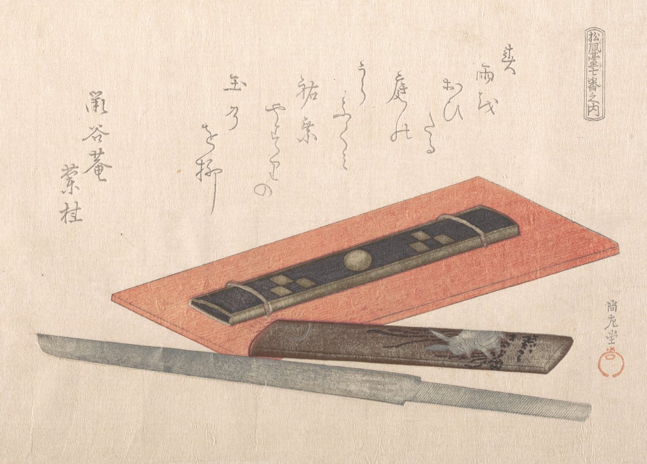 Coltello e due manici di coltello, XIX secolo da Kubo Shunman