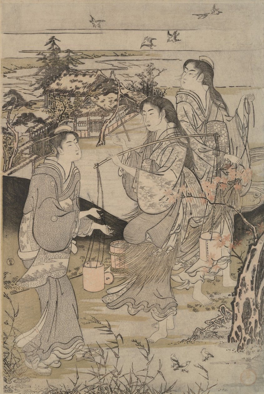 Kōya, nella provincia di Ki-I, e Noda, nella provincia di Mutsu, tratte da *I sei fiumi dei gioielli* da Kubo Shunman
