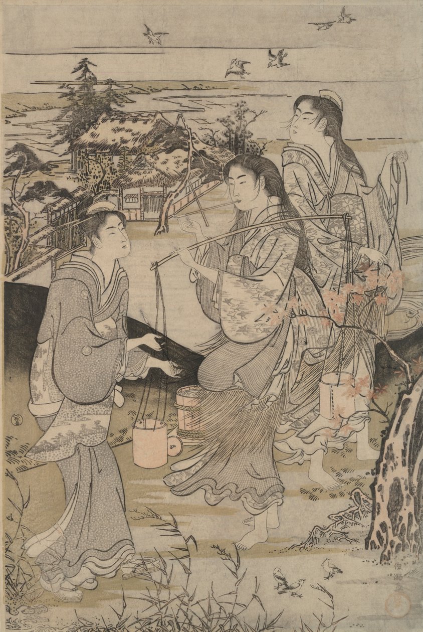 Kōya nella provincia di Ki-I e Noda nella provincia di Mutsu da Sei fiumi gioiello da Kubo Shunman
