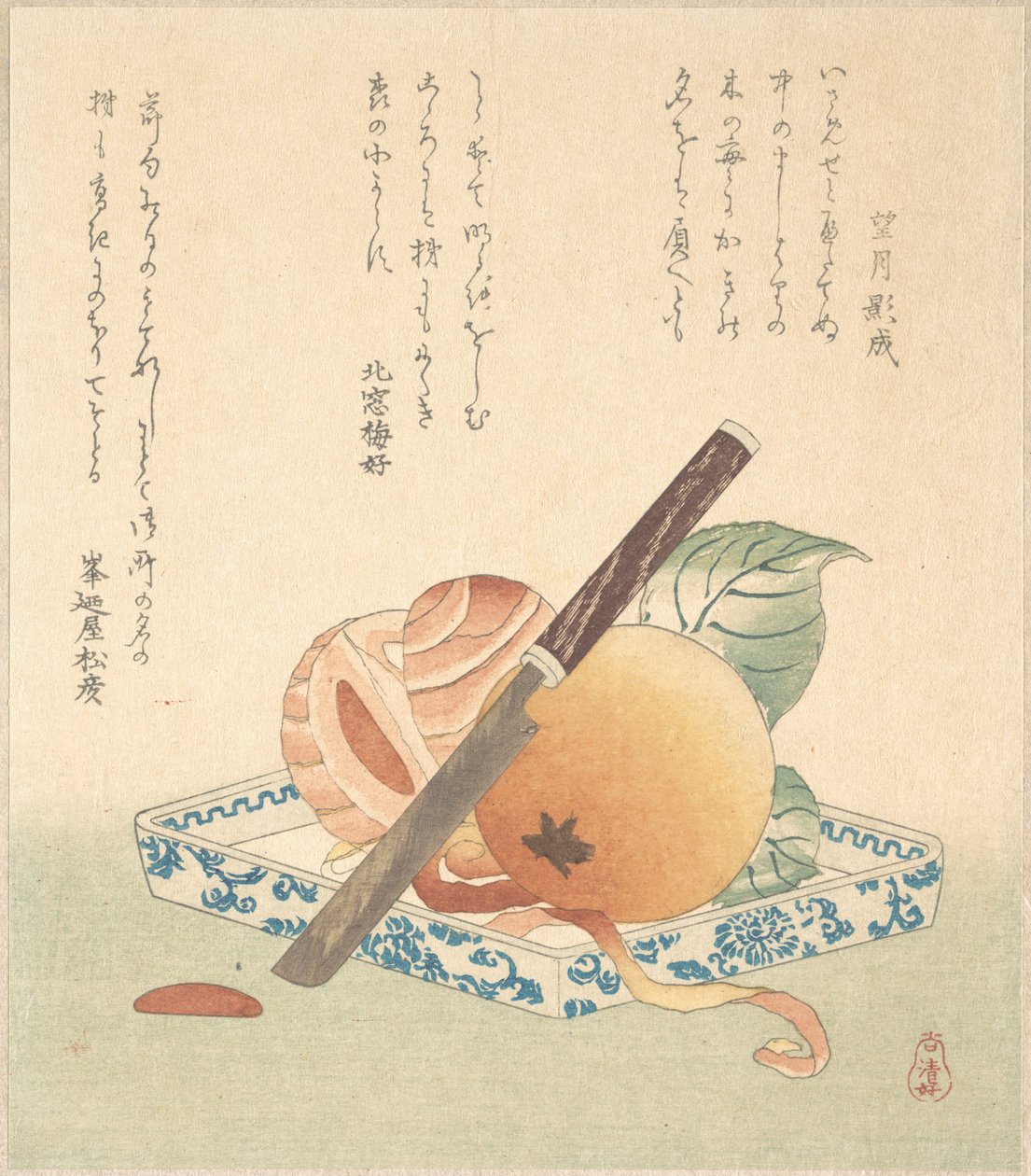 Cachi su un piatto da Kubo Shunman