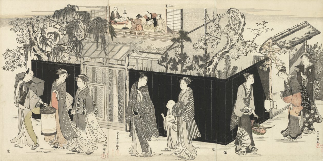 Ritorno da un raduno di poesia, c.1785-89 da Kubo Shunman
