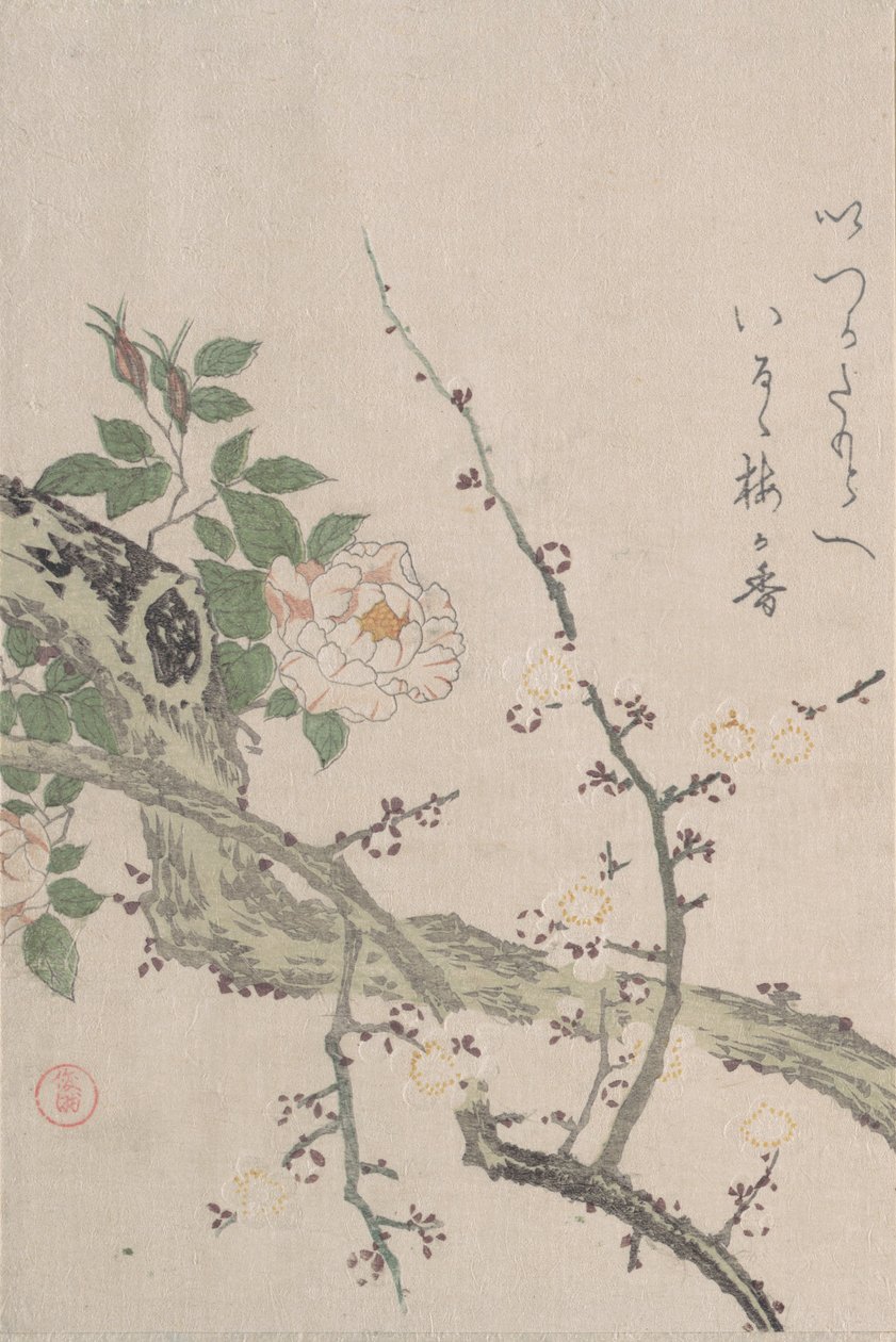 Rose e fiori di pruno da Kubo Shunman