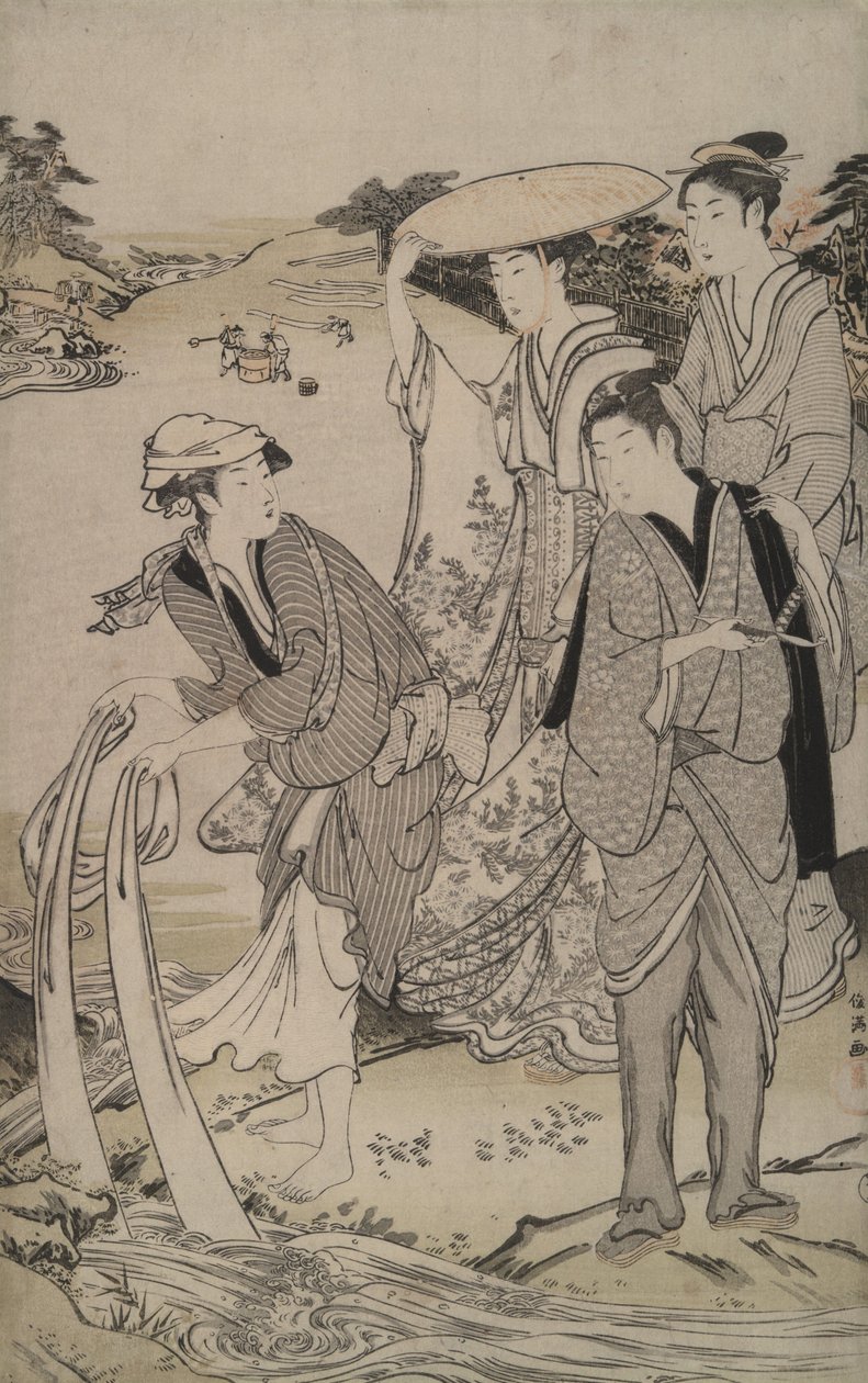 Tamagawa nella provincia di Musashi dai Sei Fiumi Gioiello da Kubo Shunman