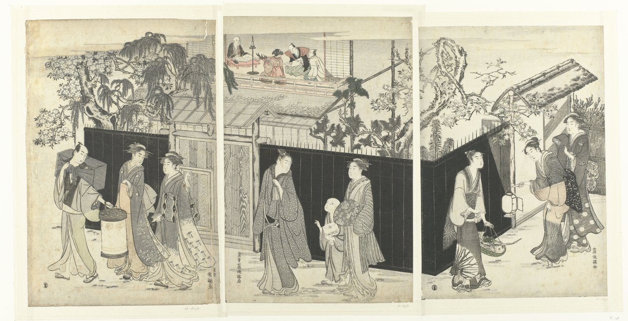 La casa del poeta kyoka di notte da Kubota Shunman