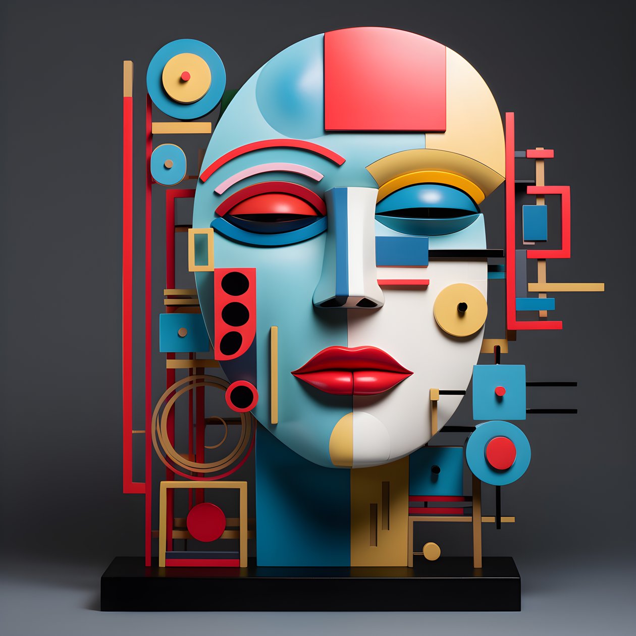 Una scultura 3D di un bellissimo volto umano 2 da Kurt Heppke