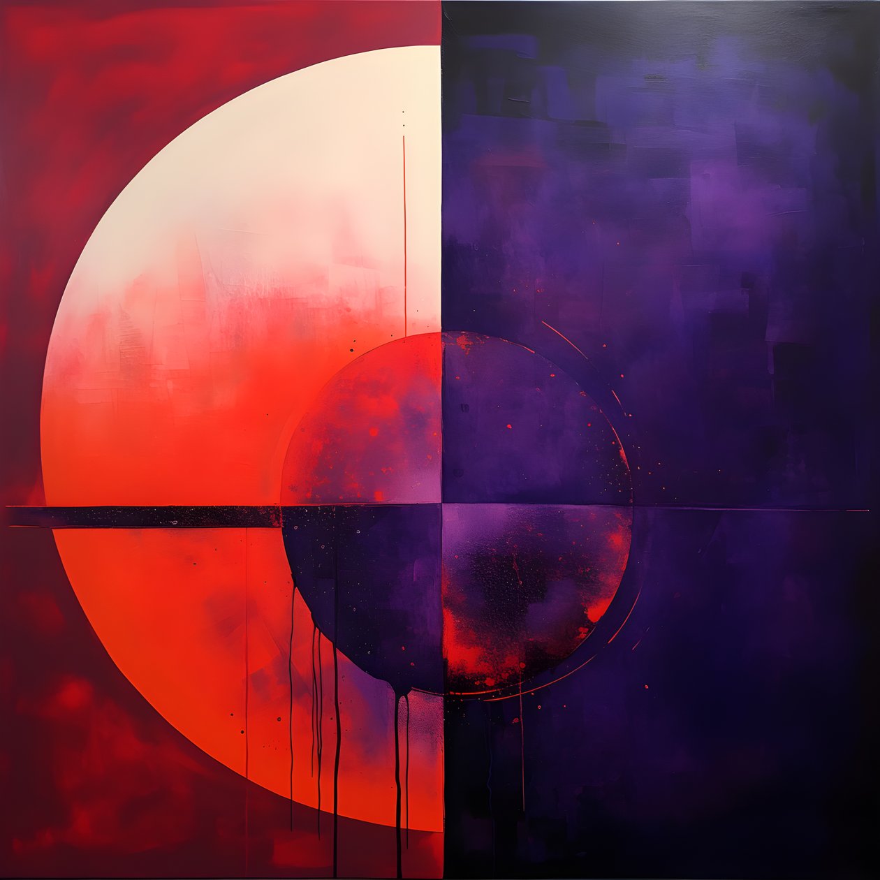 Cerchio viola e cerchio rosso da Kurt Heppke
